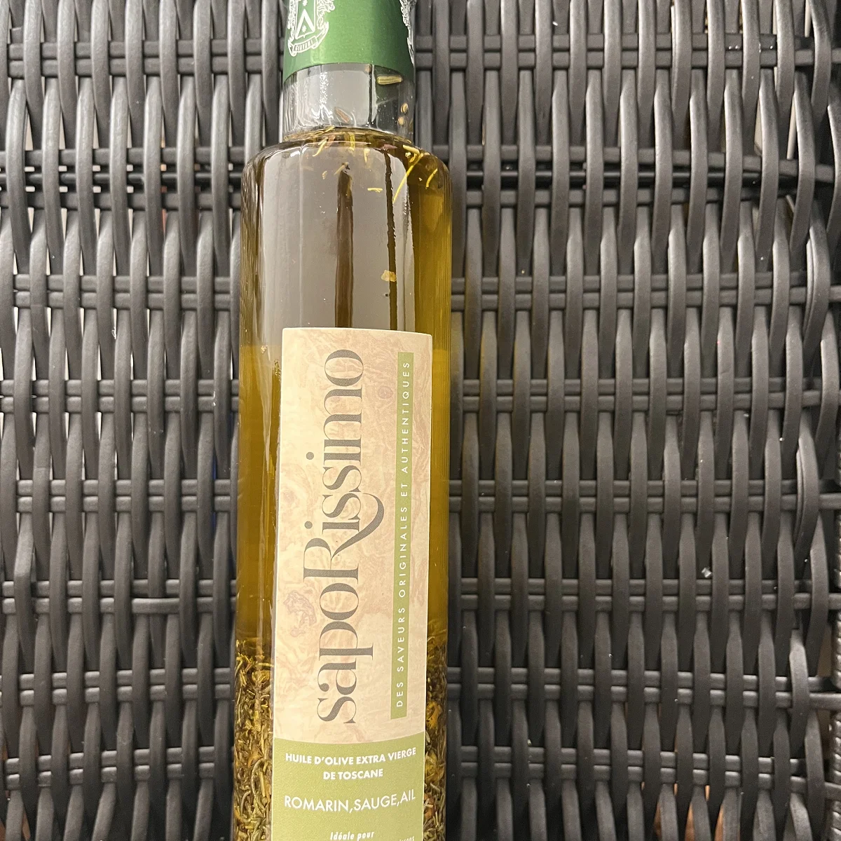 Huile d'Olive Extra vierge ail, sauge et romarin